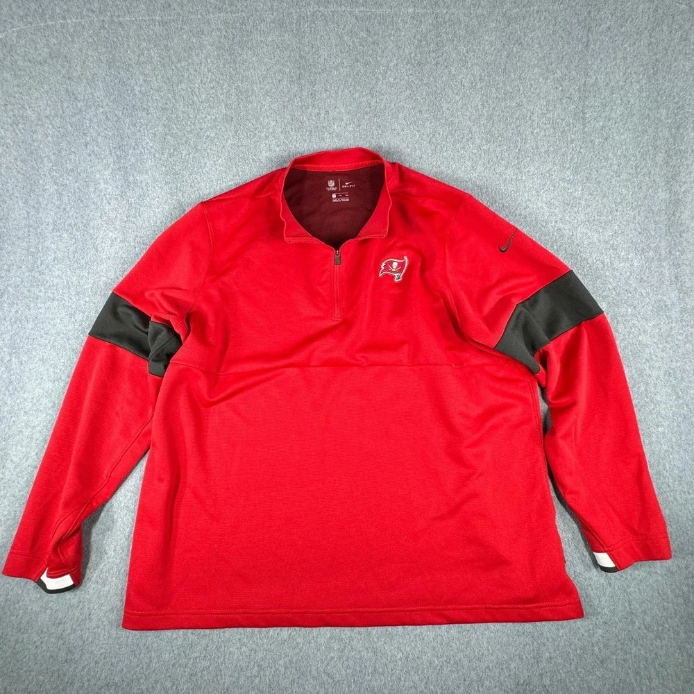 Nike Buccaneers‎ NFL Football On-field Tampa Bay Dri-fit Men's XXL 1/4 Zip Mens